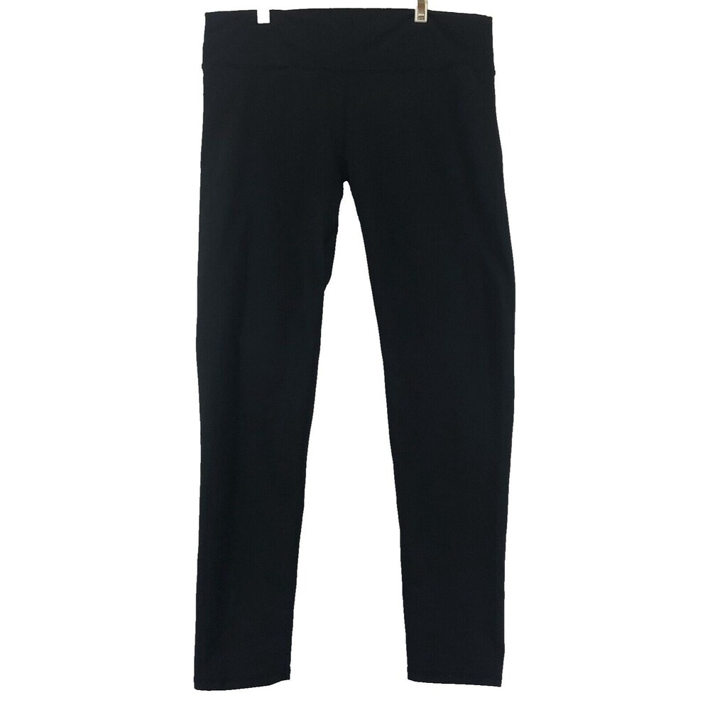 Fabletics Leggings Womens 33" Waist Black Stretchy Athletic Yoga Gym Workout